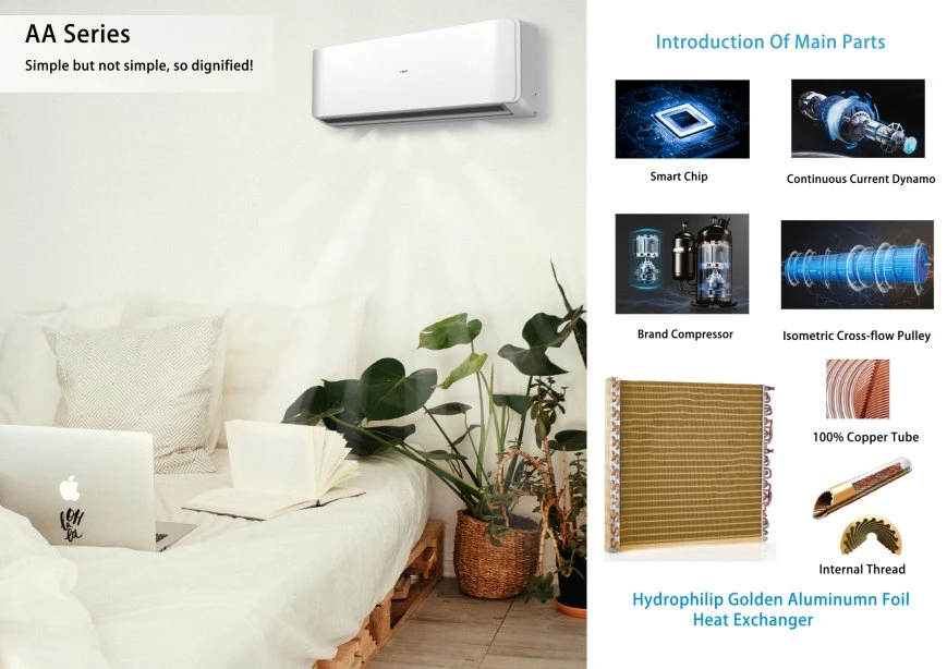 Hgi 220V High Quality 7000-30000BTU Wall Hanging AC Split Air Conditioner Hgiac-AA