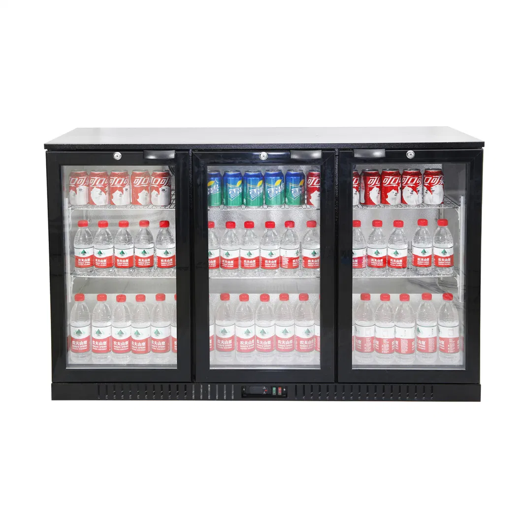 320L Beer Wine Drinks Fridge with LED Light Lock and Key Bottle Thermoelectric Wine Cooler Less Noise No Vibration