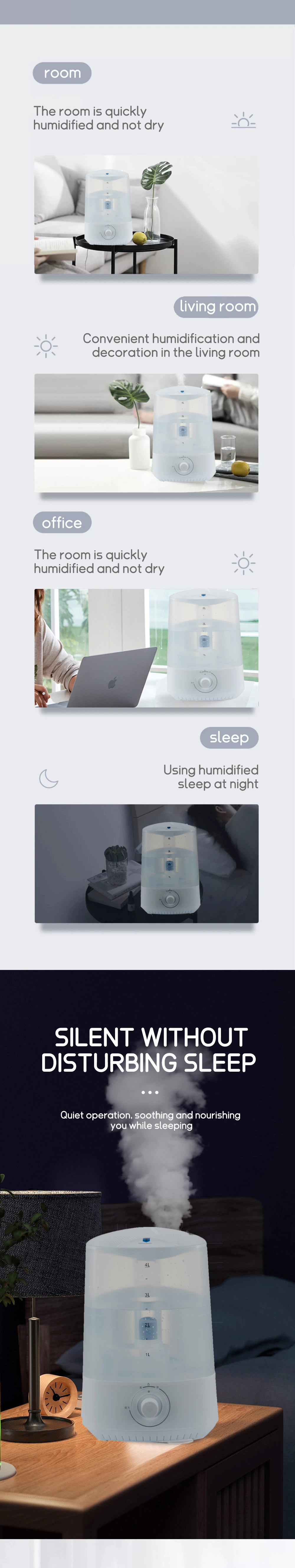Smart New Innovative Model Brands Trend Latest Unique Design Durable Ultrasonic Air Humidifiers