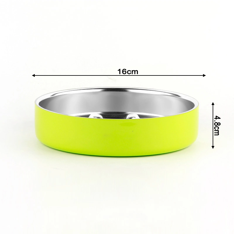 Chinese Factory Not Slip Slow Feeder Bowl Stainless Steel Dog Pet Feeder