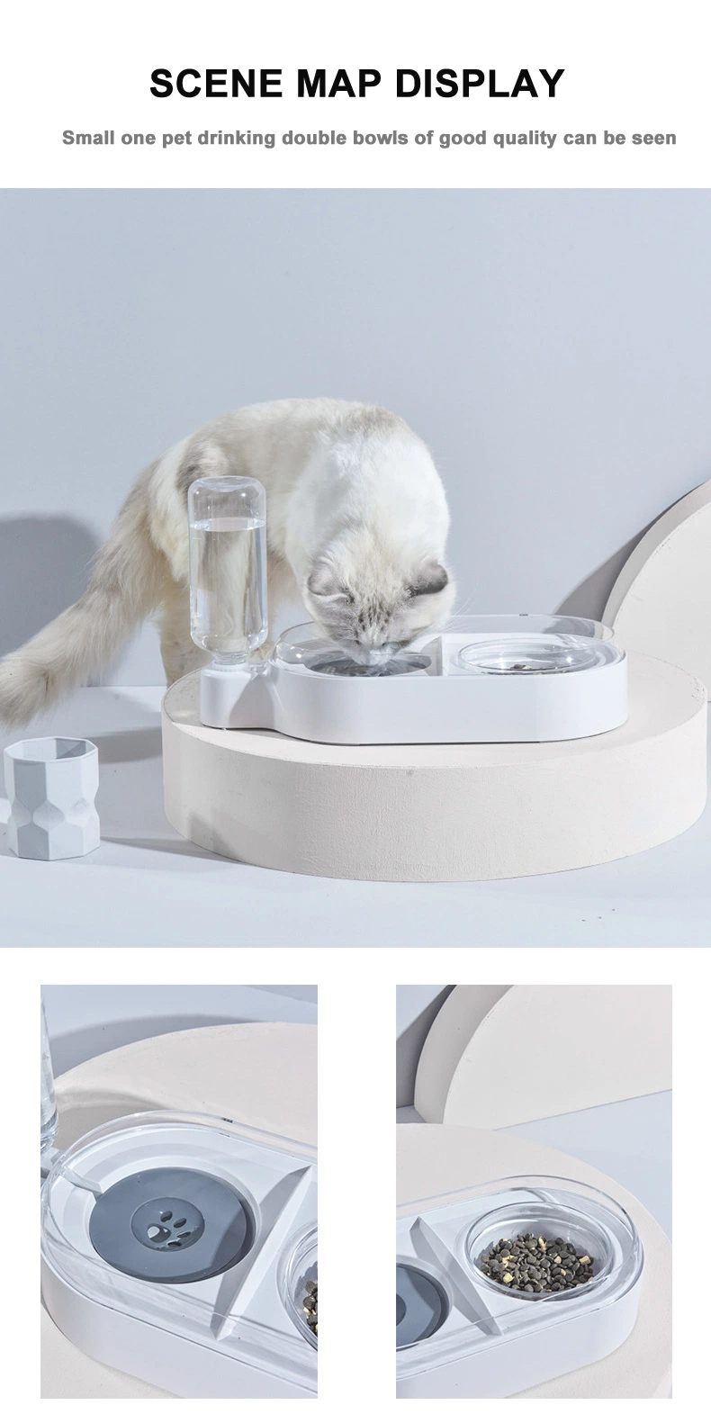 Hot Selling Pet Feeder Smart Automatic Feeding Double Bowl Water Drink Dispenser