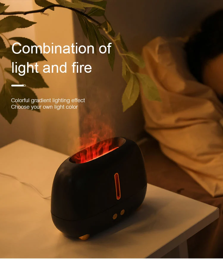 Room Diffuser Air Humidifier Diffuser Simulation Essential Oil Aroma Flame Diffusers for Home Desktop