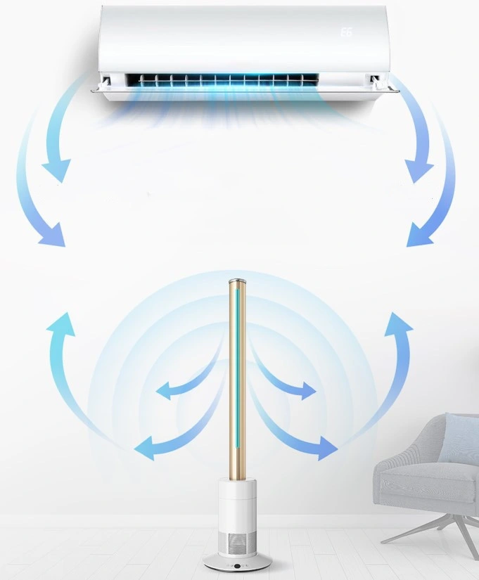 Home Appliance 2024 Smart Modern Tower Floor Air Cooling Bladeless Fan