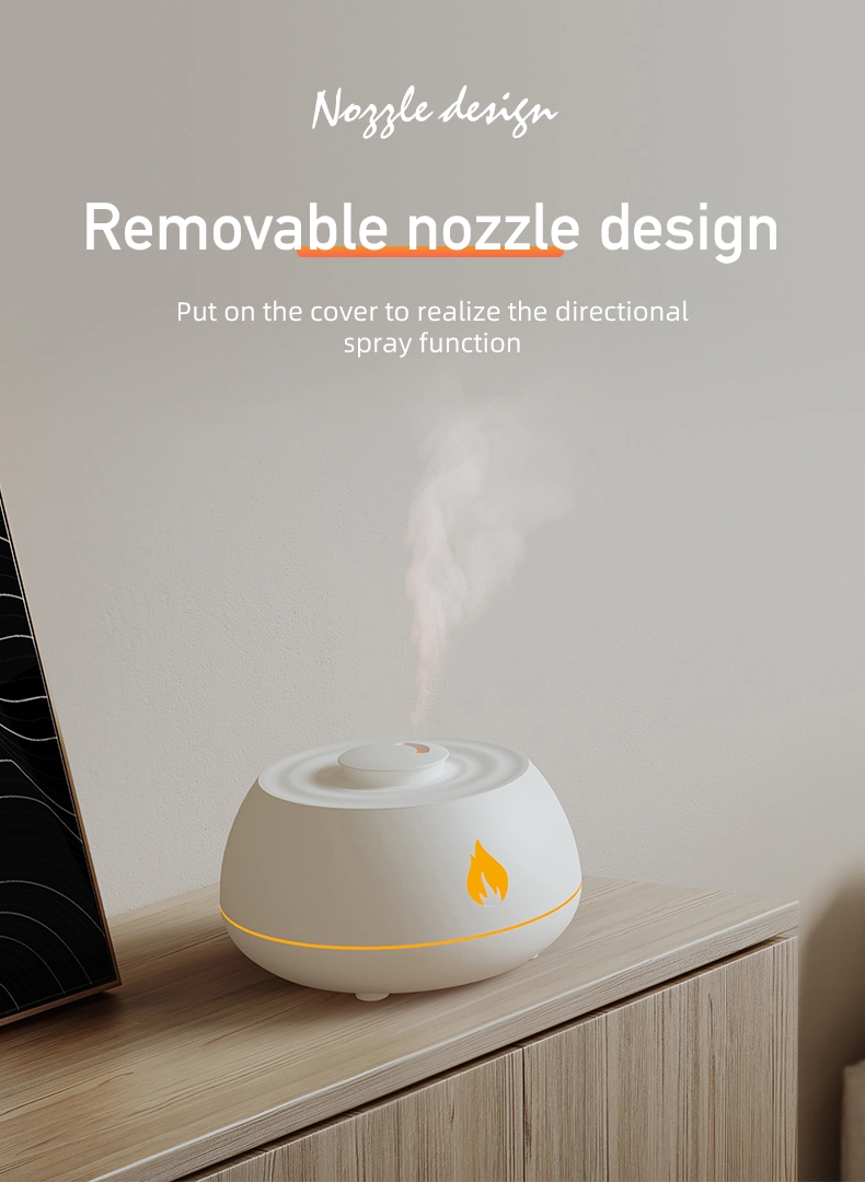 130ml 3D Simulated Flame Aroma Diffuser Ultrasonic Smart Cool Mist Jellyfish Diffuser for Home Office
