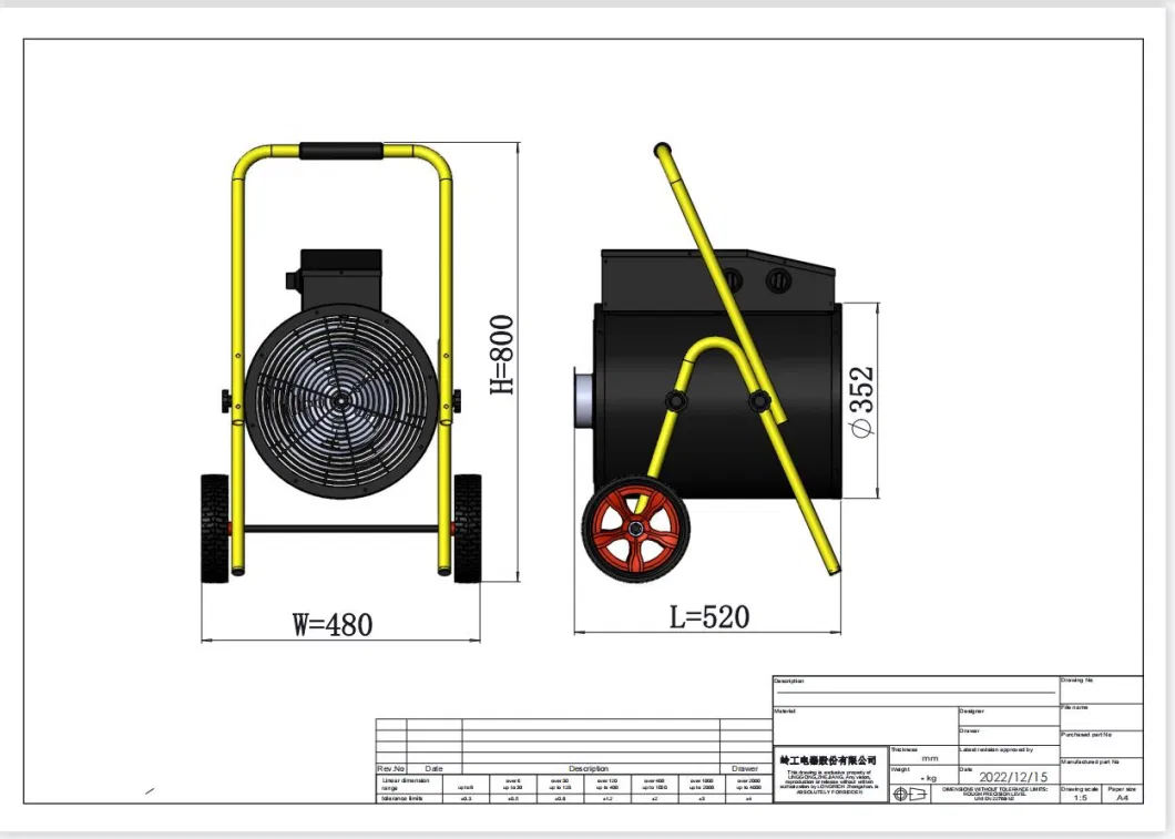 Construction&Factory 15\30kw Building Hot Air Forced Electric Fan Heater Industrial Portable Space Room Heaters