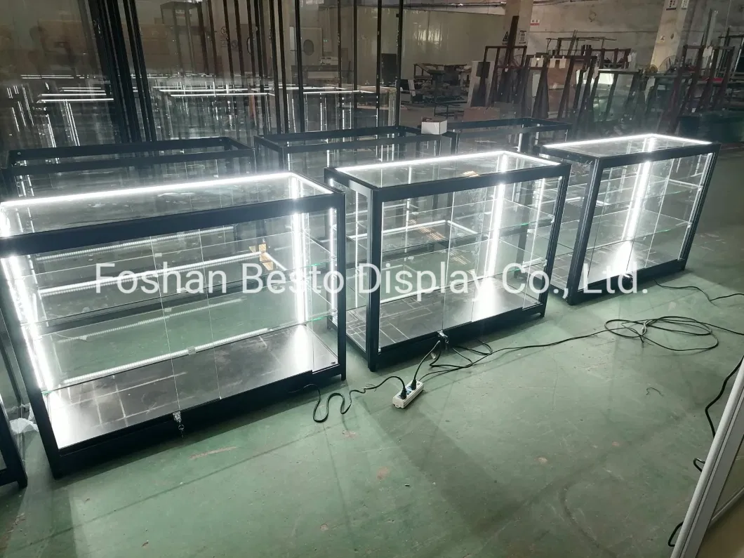 Free Standing Display Glass Cabinet for Retail Vape Store, Electronics Store, E-Cigarette Store, Smoke Store, Museum Display, Exhibition Display.