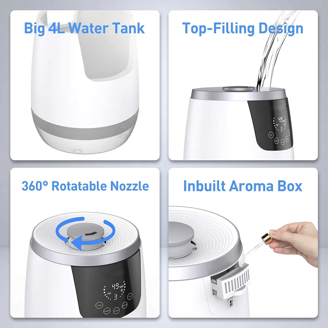 Wholesale Price Portable 25W 3.5L Capacity Top Filling Ultrasonic Humidifier Cool Mist Aroma Diffuser Smart Home Appliances