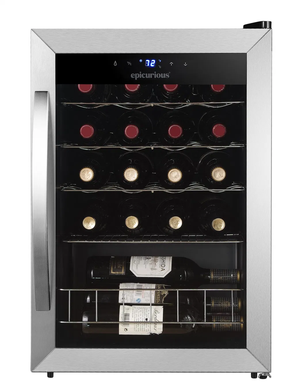 Factory Custom Home Appliance Single Compressor Small Modern Wine Cellar Wine Cooler 19 Bottles