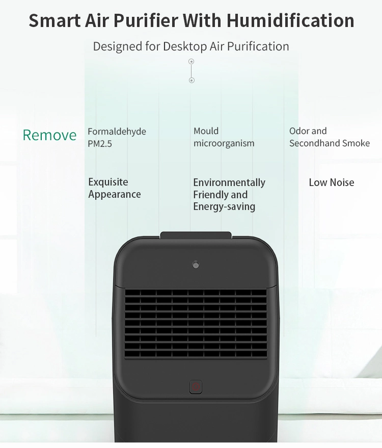 New Home Portable Air Purifier Deskstop Smart WiFi Air Cleaner with Humidifier