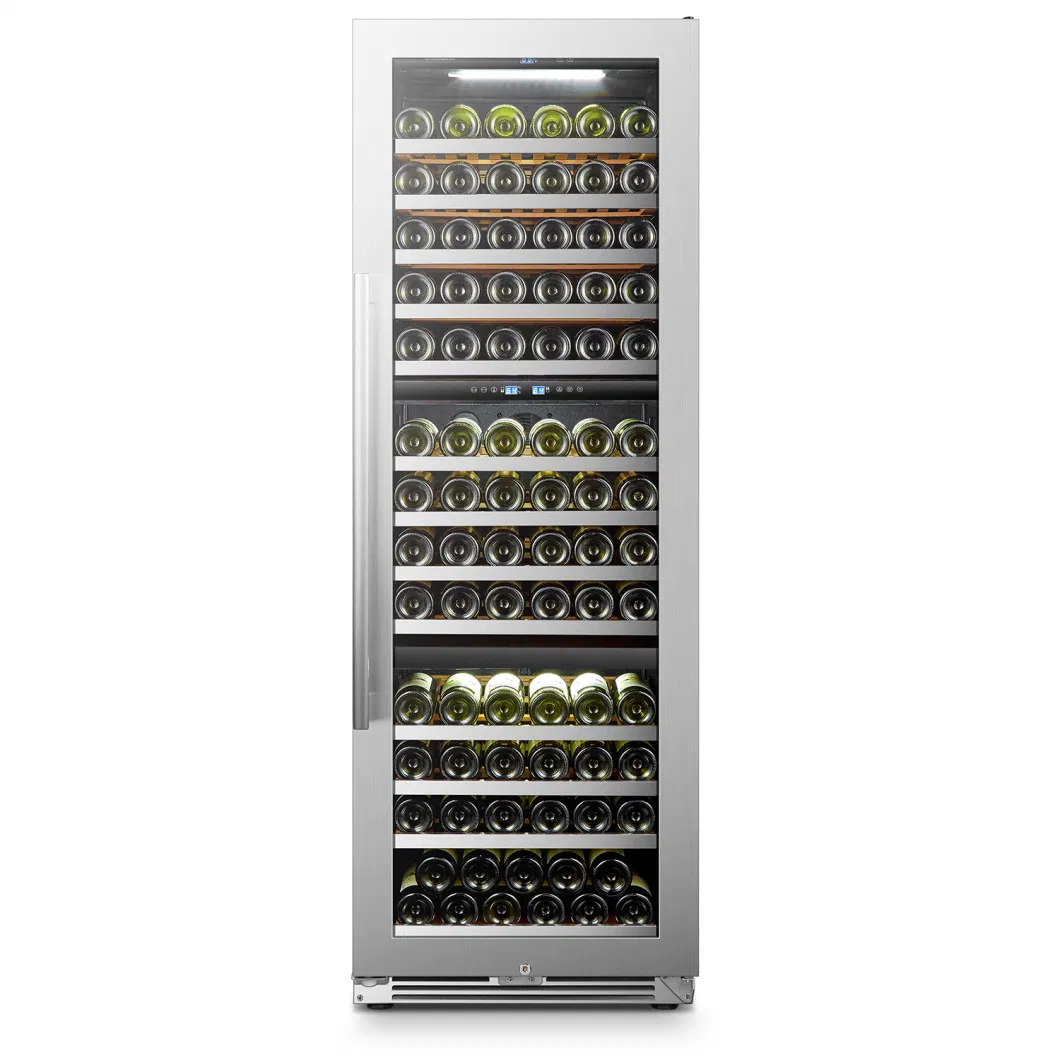 181cm Height 143 Bottles Triple Temperature Zone Built-in/Free-Standing Wine Cabinet/ Cellar/Wine Fridge/Wine Cooler/Wine Refrigerator