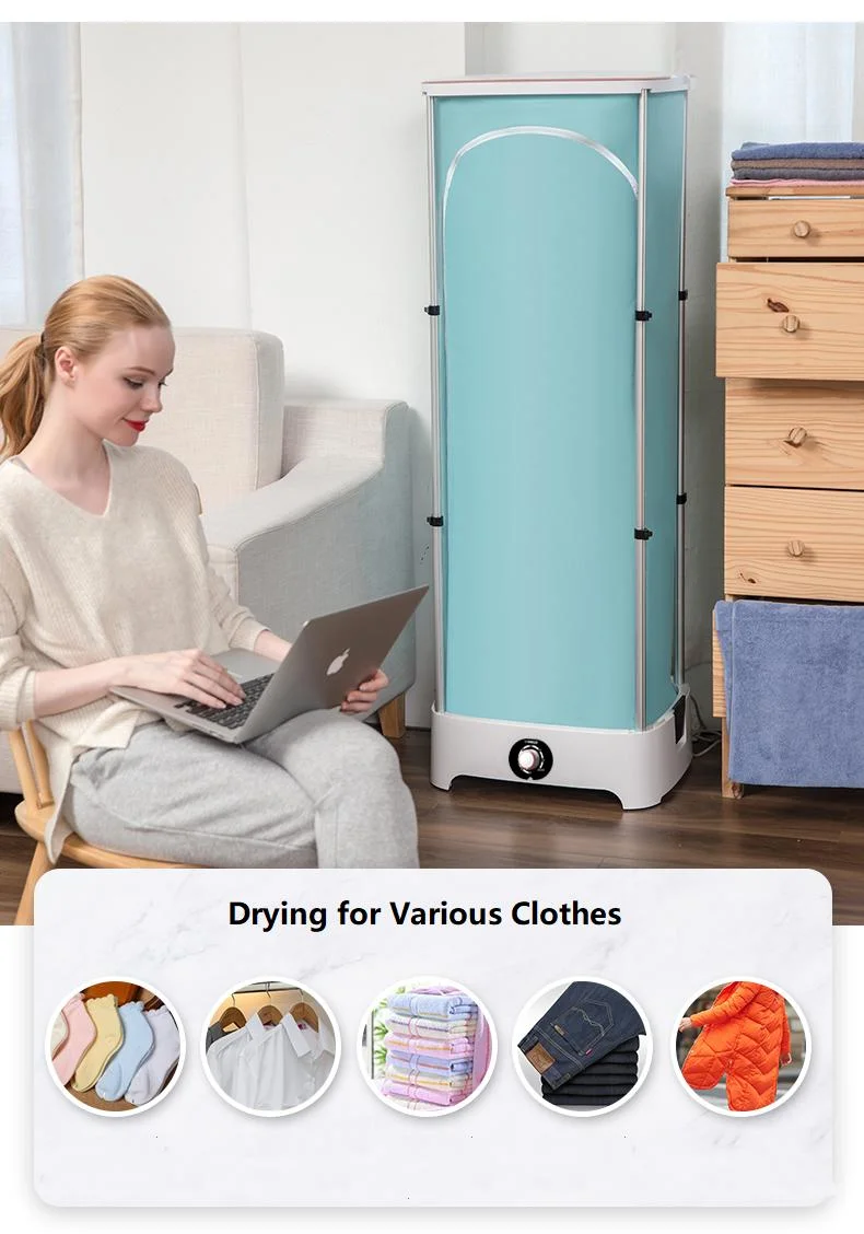 900W Portable and Foldable Electric Clothes Drying Machine Smart Clothes Dryer Machine