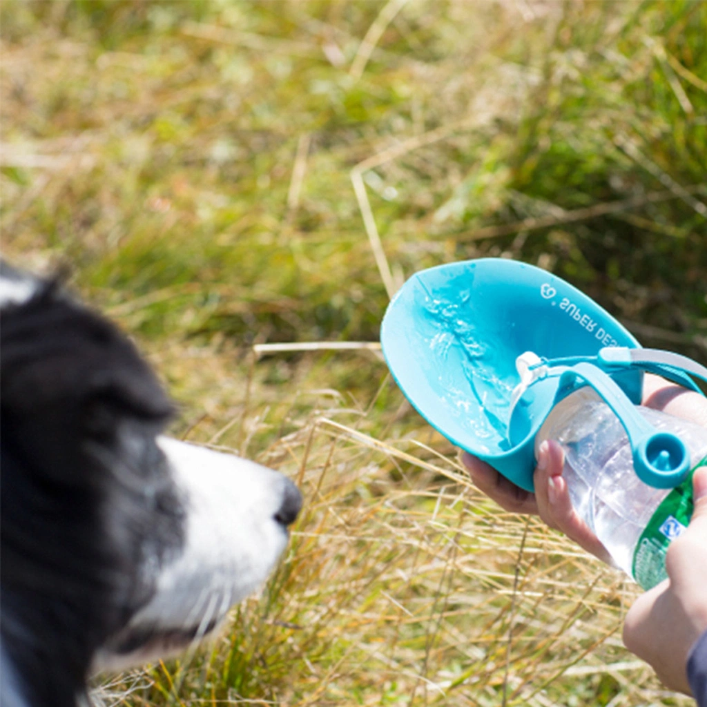Portable Pet Travel Water Bottle Leaf Shape Dog Drinking Dispenser Fountain