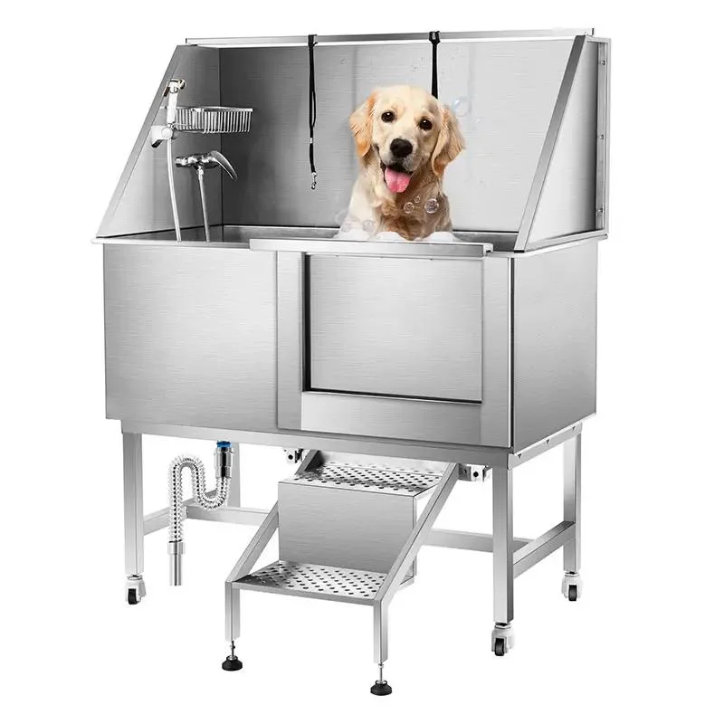 Factory Wholesale Dog Grooming Bathtub Station 304 Stainless Steel Pet Bath Tub