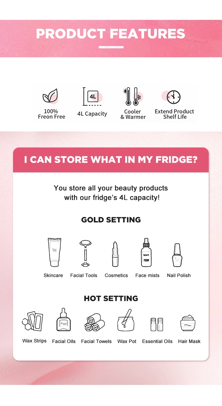 4L Small Refrigerator Makeup Fridge