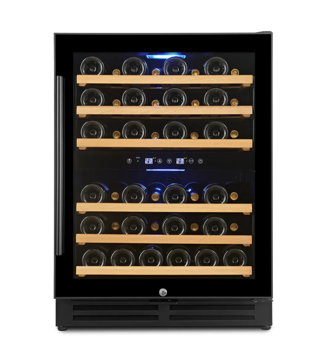 46 Bottle Wine Chiller Small Refrigerator Wine Coolers with Compressor Humidor