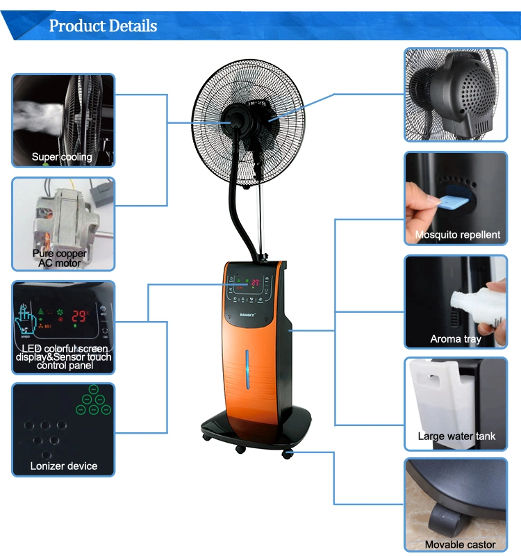 Smart 16&quot; Cooling Oscillating Cheap Stand Fan with Wi-Fi CE/GS