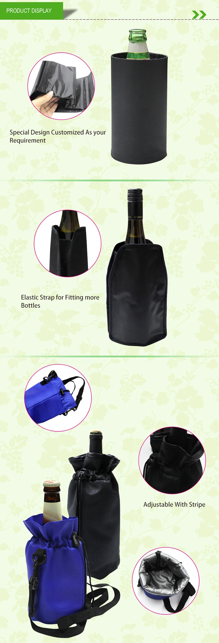 Wine Bottle Cooler Chiller Single Beer Cooler