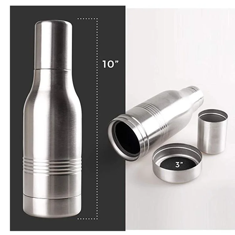 2023 Private Label 12oz Custom Drink Portable Vacuum Insulated Stainless Steel Water Wine Beer Bottle Cooler with Opener