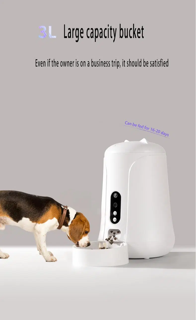 New Automatic Pet Feeder 4L Capacity Smart Pet Food Dispenser Automatic Dog Cat Feeder with Stainless Steel Bowl