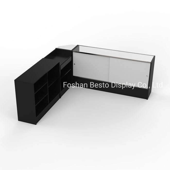 Glass Display Counter Cabinet Made of MDF and Tempper Glass for Vape Store, Smoke Shop, E-Cigarette Store, Shop Wholesale, Retail Stores.