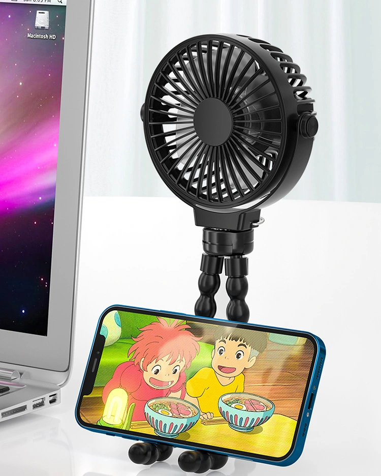 Powerful USB Octopus Small Fan Rechargeable Portable Mini Ultra-Quiet Office Desktop Fan