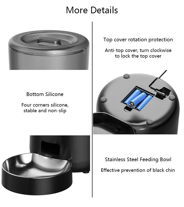 Pet Supplies Top Sell APP Remote Control Microchip Dog WiFi Cat Food Dispenser Feeder Camera Smart Automatic Pet Feeder
