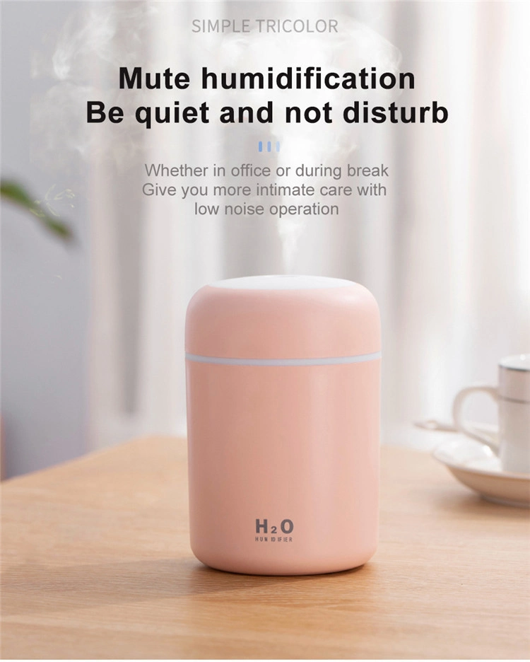 Colorful Portable 300ml H2O Humidifier Scent H20 Fragrance Aromatherapy Aroma Diffuser Electric Car Essential Oil Diffuser Machine