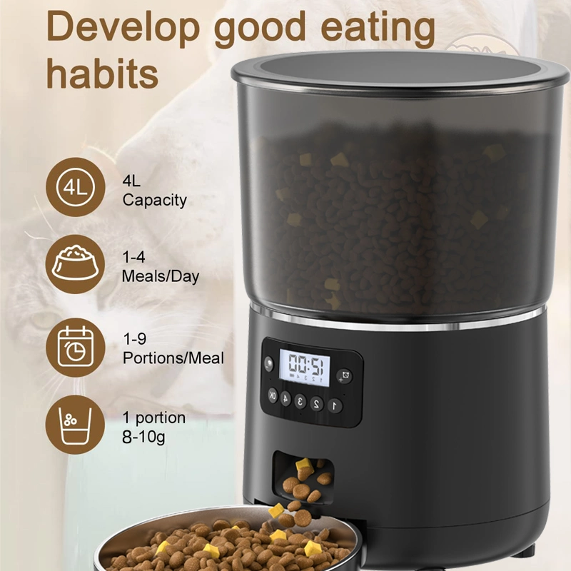 New Pet Automatic Feeder Intelligent Smart APP Timed Quantitative 4L WiFi Controlled Cat Dog Feeder