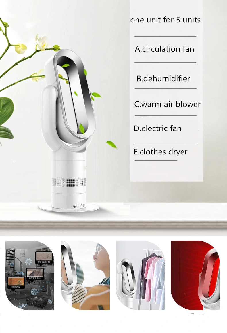 Household Hot Cool Heater Overheat-Protection Heater Mini Portable Desktop Stand Bladeless Fan