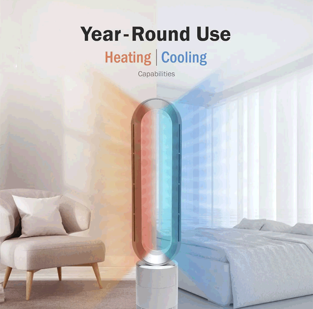 Electric Air Cool and Hot Table Bladeless Fan