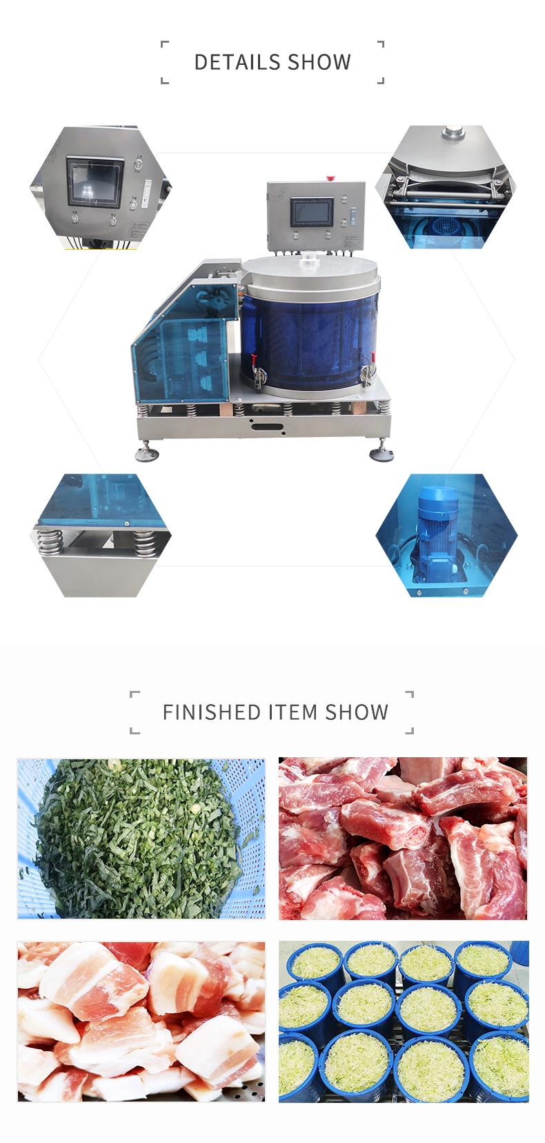 PLC Smart Controller Automatic Dehydration Machine Vegetable Meat Fruit Dryer Machine