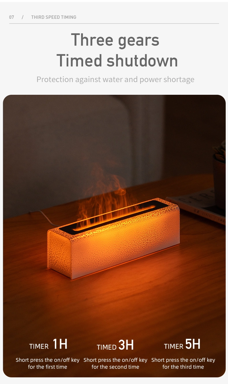 7-Colorful Flame USB Aromatherapy Essential Yoga Home Air Fragrance Diffuser