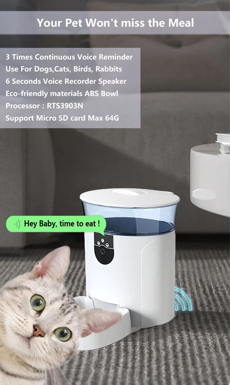 Dog Cat Smart Pet Feeder Camera WiFi Mobile Phone APP Remote Control Pet Feeder