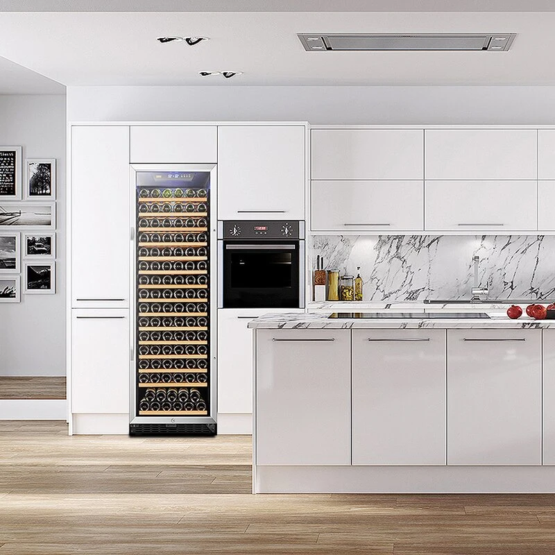 Luxury Built-in 171 Bottles Single Zone Compressor Wine Cellar