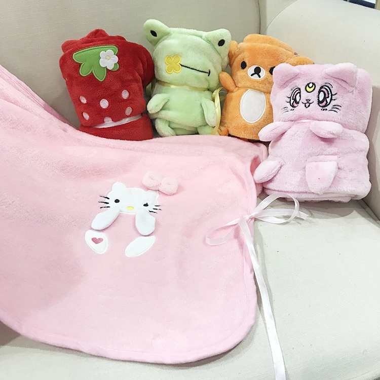 Warm and Light Heated Animal Shaped Embroidered Baby Blanket