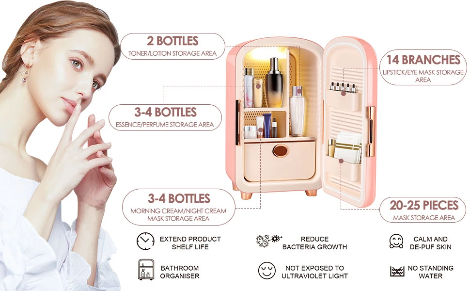 12 Liter AC/DC Portable Mini Cosmetic Beauty Skincare Refrigerator