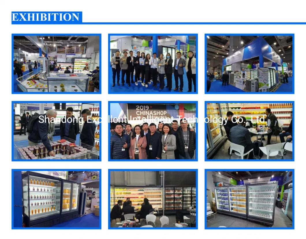 Display Showcase Wine and Beverage Cooler Commercial Fridge Refrigerator for Supermarket