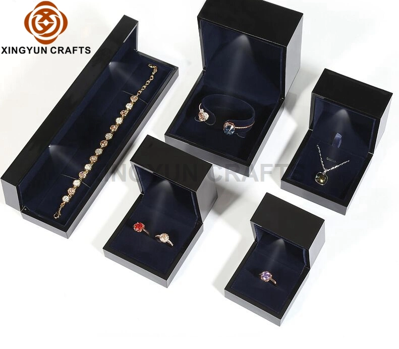 Custom Jewelry Bangle Watch Boxes Black Matte Wooden Jewelry Box Set Coin Box Perfume Humidor Box