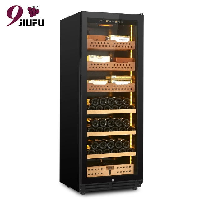 Electrical High End Spanish Cedar Lounge Furniture Humidor Electronic Cigar Display Cabinet Cooler for Cigars