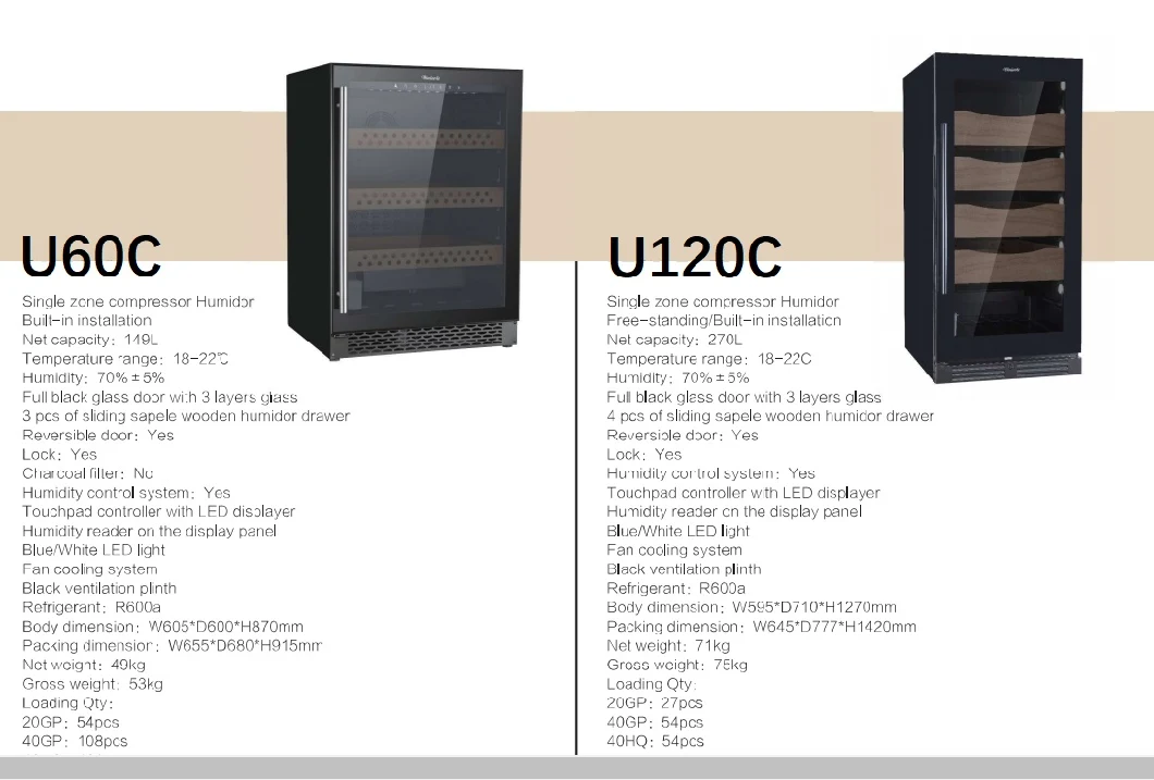 Single Zone Electronic Humidor Cabinet