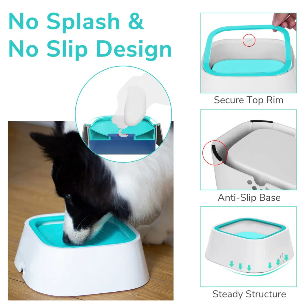 Large Capacity Water Fountain for Cats and Pets with No-Spill Features and Eco-Friendly Material