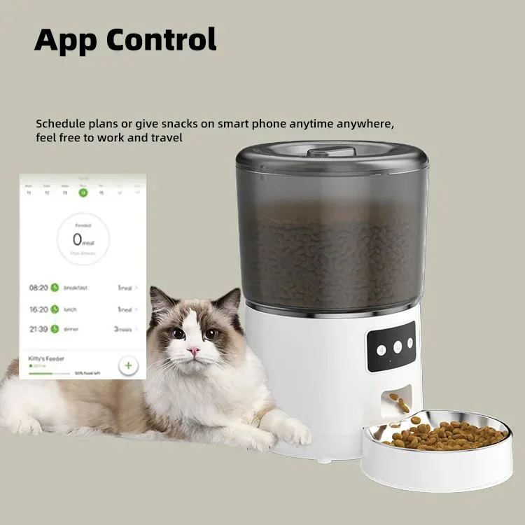 Pet 6L Smart Cat Feeder WiFi Mobile Phone APP Remote Control Dog Food Dispenser Microchip Automatic Pet Feeder