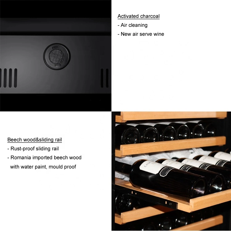 420L High Quality Humidor Constant Temperature Wine Cooler with Sapele Shelves Electric Wine Cooler Refrigerator Firdge Mini Fridge