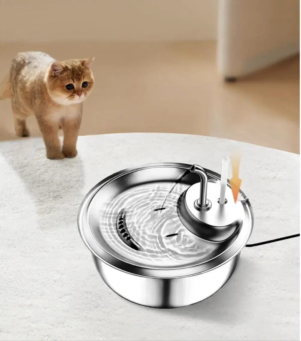 New Wholesale Stainless Steel Dog Drinking Fountain Smart Pet Cat Water Fountain