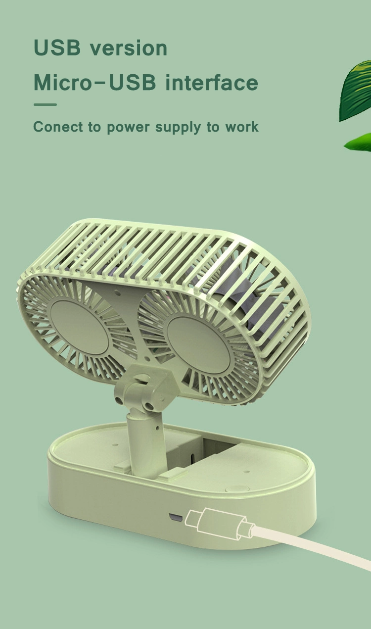 Electric Silent Desktop Cooling Fan Foldable Air Cooler 3 Gear Speeds Standing Portable Fans