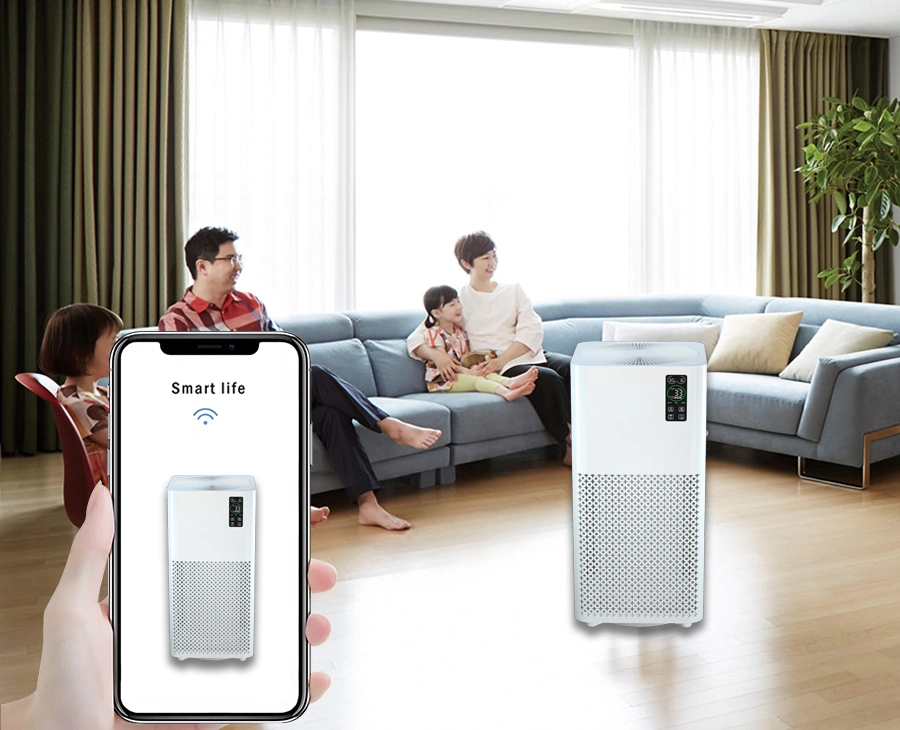 WiFi Smart Control HEPA Filter Dust Collection System UV Air Cleaner for Home