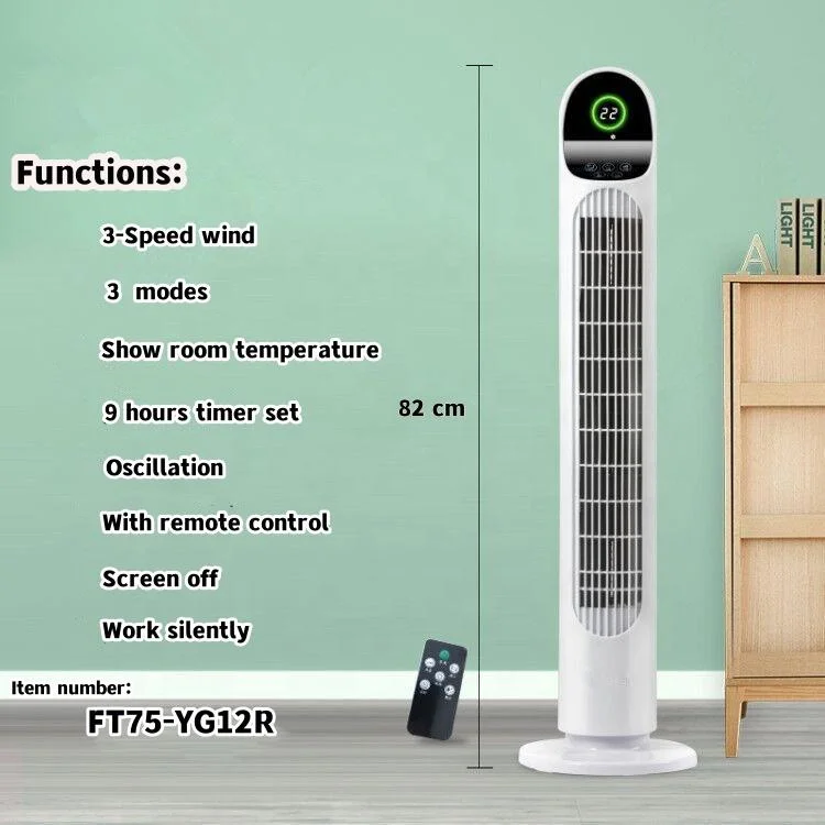 32inch Digital Tower Fan Oscillating and Remote Silent Work Bed Room