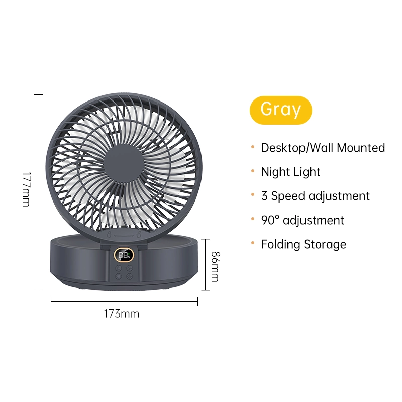 OEM Fan Mini Portable USB Rechargeable Adjustable Folding Aircirculator Table Fan Natural Wind Desktop Table Fan for Home Office