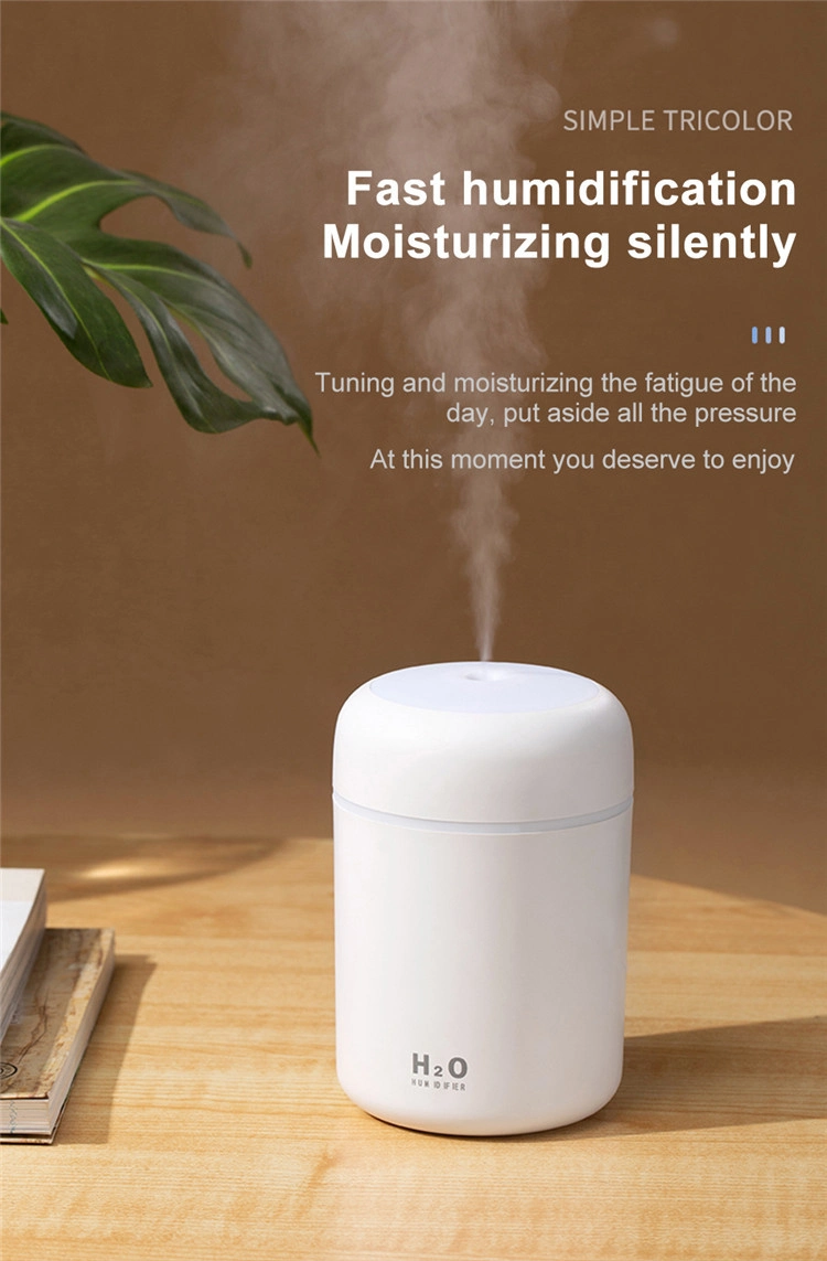Colorful Portable 300ml H2O Humidifier Scent H20 Fragrance Aromatherapy Aroma Diffuser Electric Car Essential Oil Diffuser Machine