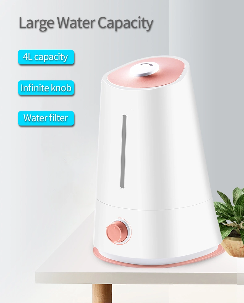 4L Ultrasonic Cool Mist Technology Household Desktop Air Diffuser Smart Small Humidifier for Large Rooms